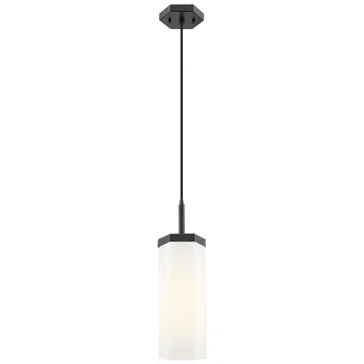 Innovations Lighting Downtown Blakeley 5"w Cord Matte Black Pendant W/ White Shade