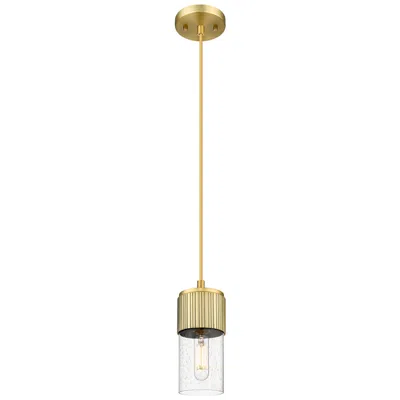 Innovations Lighting Downtown Bolivar 5"w Cord Brushed Brass Pendant W/ Seedy Shade