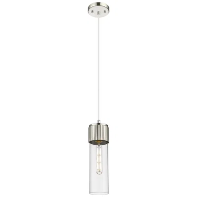 Innovations Lighting Downtown Bolivar 5"w Cord Polished Nickel Pendant W/ Clear Shade