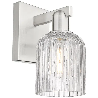 Innovations Lighting Downtown Bridal Veil 11 "h Satin Nickel Wall Sconce W/ Clear Swirl Shade