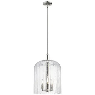 Innovations Lighting Downtown Bridal Veil 12"w 3 Light Nickel Mini Pendant W/ Clear