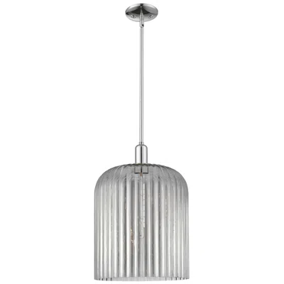 Innovations Lighting Downtown Bridal Veil 12"w Polished Chrome Pendant W/ Light Smoke Shade