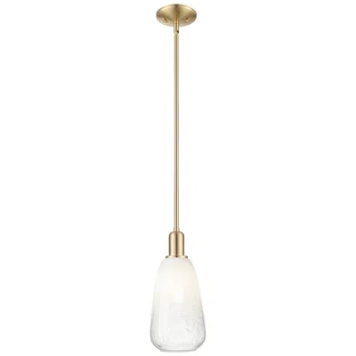 Innovations Lighting Downtown Brookhaven Almond 6"w Stem Bronze Mini Pendant W/ Opal Shade