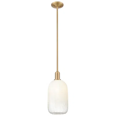 Innovations Lighting Downtown Brookhaven Cloche 7"w Brass Mini Pendant W/ Opal Shade In Gold