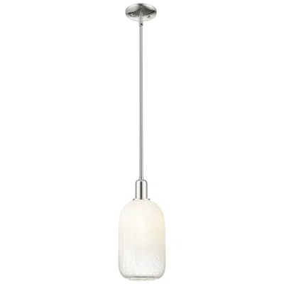 Innovations Lighting Downtown Brookhaven Cloche 7"w Nickel Mini Pendant W/ Opal Shade