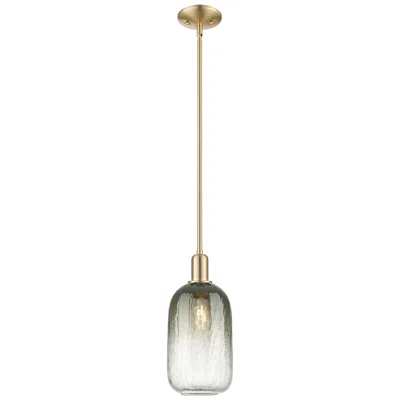 Innovations Lighting Downtown Brookhaven Cloche 7"w Stem Bronze Mini Pendant W/ Slate Shade
