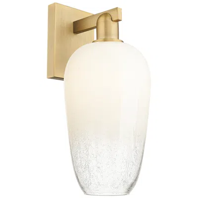 Innovations Lighting Downtown Brookhaven Flute 11 "h Brass Wall Sconce W/ Opal Shade