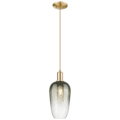Innovations Lighting Downtown Brookhaven Flute 7"w Cord Bronze Mini Pendant W/ Slate Shade