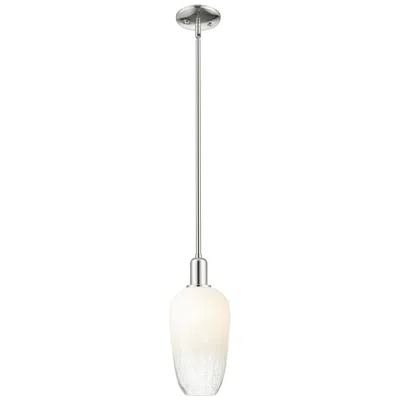 Innovations Lighting Downtown Brookhaven Flute 7"w Nickel Mini Pendant W/ Opal Shade