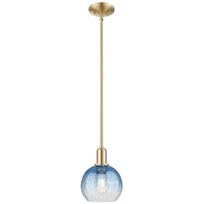 Innovations Lighting Downtown Brookhaven Globe 8"w Stem Bronze Mini Pendant W/ Clear Shade