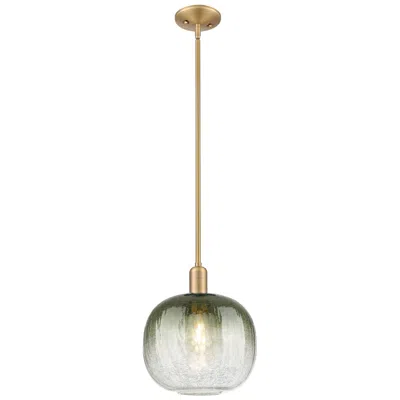 Innovations Lighting Downtown Brookhaven Sphere 10"w Brass Mini Pendant W/ Slate Shade