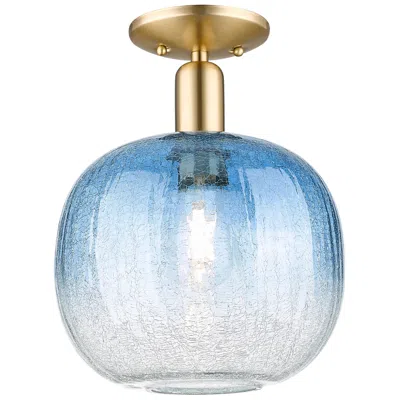 Innovations Lighting Downtown Brookhaven Sphere 10"w Bronze Semi Flush Mount W/ Clear Shade
