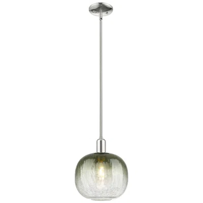 Innovations Lighting Downtown Brookhaven Sphere 10"w Nickel Mini Pendant W/ Slate Shade