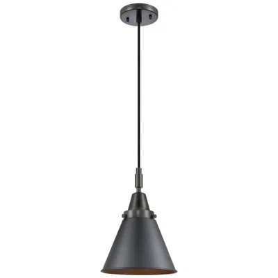 Innovations Lighting Downtown Caden Appalachian 8"w Cord Black Mini Pendant W/ Black Shade
