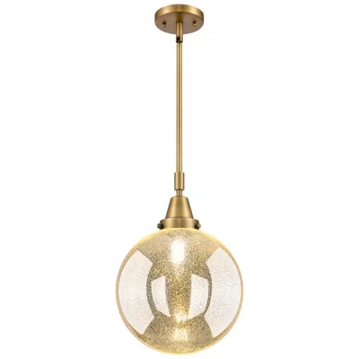 Innovations Lighting Downtown Caden Beacon 10"w Brushed Brass Mini Pendant W/ Mercury Shade