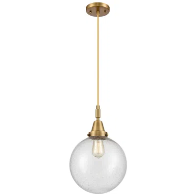 Innovations Lighting Downtown Caden Beacon 10"w Cord Brass Mini Pendant W/ Seedy Shade