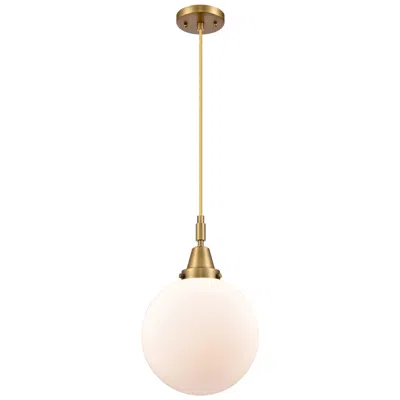 Innovations Lighting Downtown Caden Beacon 10"w Cord Brass Mini Pendant W/ White Shade