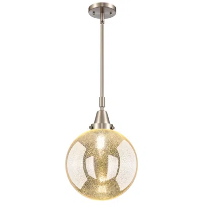 Innovations Lighting Downtown Caden Beacon 10"w Satin Nickel Mini Pendant W/ Mercury Shade