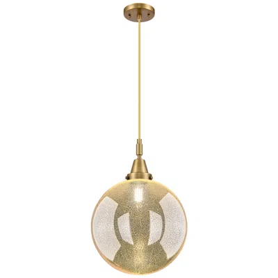 Innovations Lighting Downtown Caden Beacon 12"w Cord Brass Mini Pendant W/ Mercury Shade