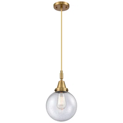 Innovations Lighting Downtown Caden Beacon 8"w Cord Brass Mini Pendant W/ Seedy Shade