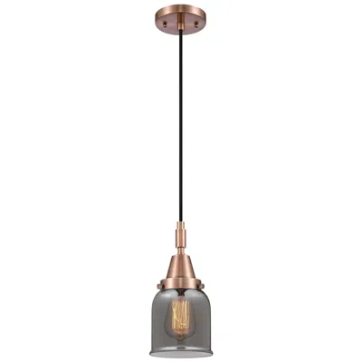 Innovations Lighting Downtown Caden Bell 5"w Cord Copper Mini Pendant W/ Light Smoke Shade