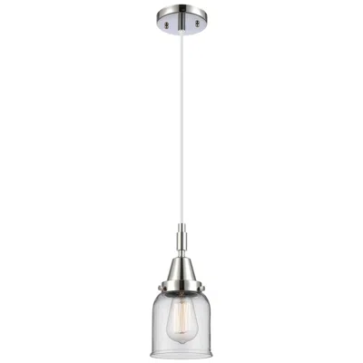 Innovations Lighting Downtown Caden Bell 5"w Cord Polished Chrome Pendant W/ Clear Shade