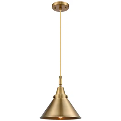Innovations Lighting Downtown Caden Briarcliff 10"w Cord Brass Mini Pendant W/ Brass Shade