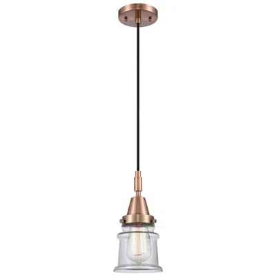 Innovations Lighting Downtown Caden Canton 5"w Cord Copper Mini Pendant W/ Clear Shade