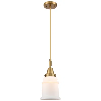Innovations Lighting Downtown Caden Canton 6"w Cord Brass Mini Pendant W/ White Shade