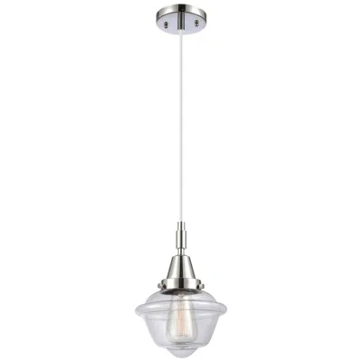 Innovations Lighting Downtown Caden Oxford 7"w Cord Polished Chrome Pendant W/ Clear Shade