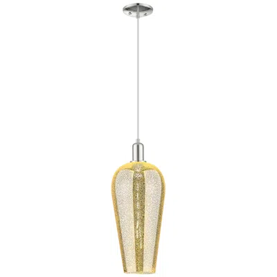 Innovations Lighting Downtown Chelsea 8"w Cord Nickel Mini Pendant W/ Mercury Shade In Gold