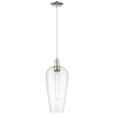 Innovations Lighting Downtown Chelsea 8"w Cord Polished Nickel Mini Pendant W/ Seedy Shade