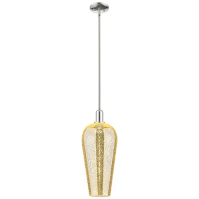 Innovations Lighting Downtown Chelsea 8"w Polished Nickel Mini Pendant W/ Mercury Shade