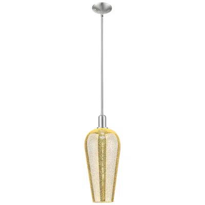 Innovations Lighting Downtown Chelsea 8"w Satin Nickel Mini Pendant W/ Mercury Shade