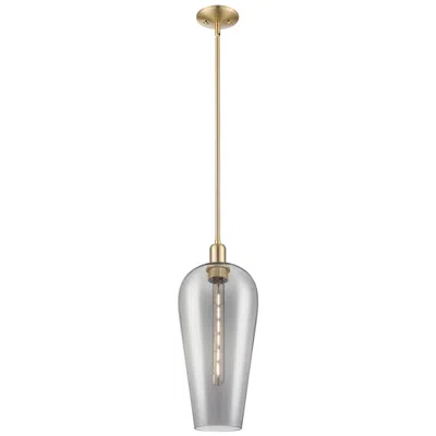 Innovations Lighting Downtown Chelsea 8"w Stem Bronze Mini Pendant W/ Light Smoke Shade