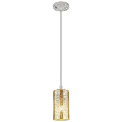 Innovations Lighting Downtown Crown Point 5"w Cord Satin Nickel Pendant W/ Mercury Shade