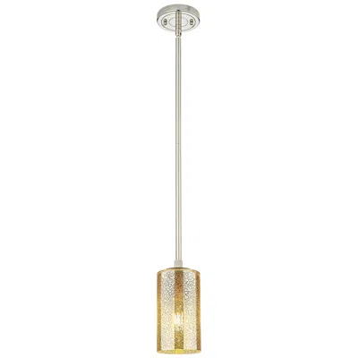 Innovations Lighting Downtown Crown Point 5"w Polished Nickel Pendant W/ Mercury Shade