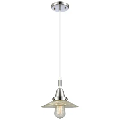 Innovations Lighting Downtown Halophane 9"w Cord Chrome Pendant W/ Clear Halophane Shade
