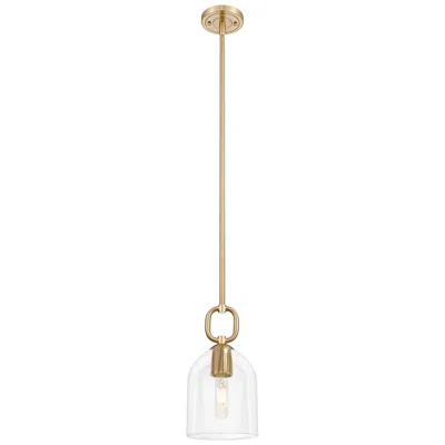 Innovations Lighting Downtown Hudson 6"w Stem Bronze Mini Pendant W/ Clear Bell Shade