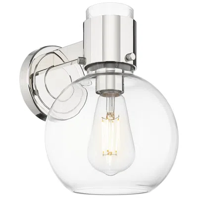 Innovations Lighting Downtown Lawton Sphere 9 "h Polished Nickel Wall Sconce W/ Clear Shade