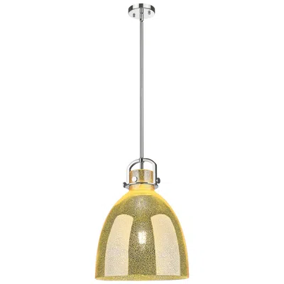 Innovations Lighting Downtown Newton Bell 14"w Nickel Arch Pendant W/ Mercury Shade