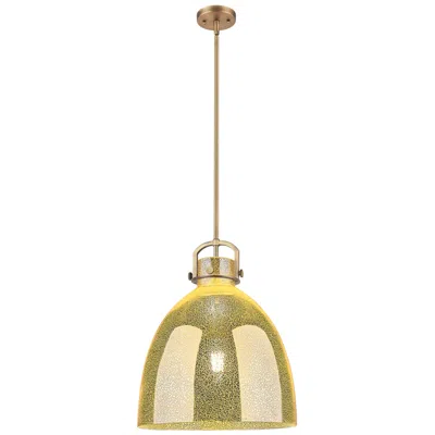 Innovations Lighting Downtown Newton Bell 16"w Brushed Brass Arch Pendant W/ Mercury Shade