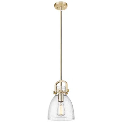 Innovations Lighting Downtown Newton Bell 8"w Bronze Arch Frame Mini Pendant W/ Seedy Shade