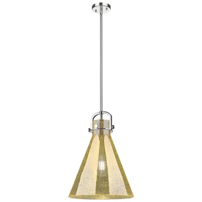 Innovations Lighting Downtown Newton Cone 14"w Nickel Arch Pendant W/ Mercury Shade