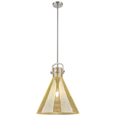 Innovations Lighting Downtown Newton Cone 16"w Satin Nickel Arch Pendant W/ Mercury Shade