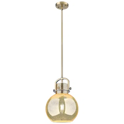 Innovations Lighting Downtown Newton Sphere 10"w Brass Arch Mini Pendant W/ Mercury Shade