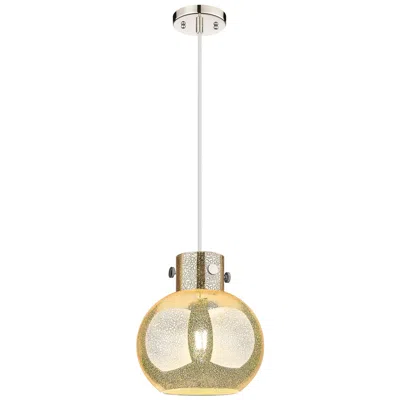 Innovations Lighting Downtown Newton Sphere 10"w Cord Nickel Mini Pendant W/ Mercury Shade