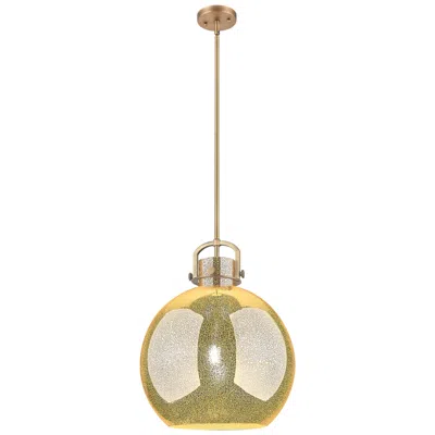 Innovations Lighting Downtown Newton Sphere 16"w Brass Arch Pendant W/ Mercury Shade