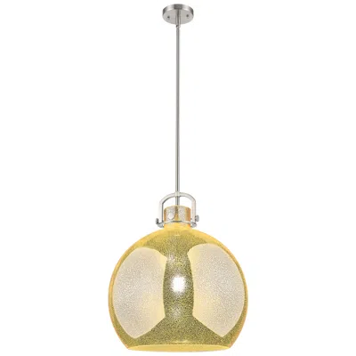 Innovations Lighting Downtown Newton Sphere 18"w Satin Nickel Arch Pendant W/ Mercury Shade