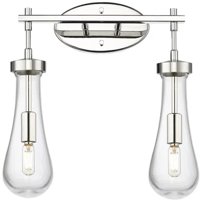 Innovations Lighting Downtown Owego 16"w 2 Light Nickel Vanity Light W/ Clear Shade